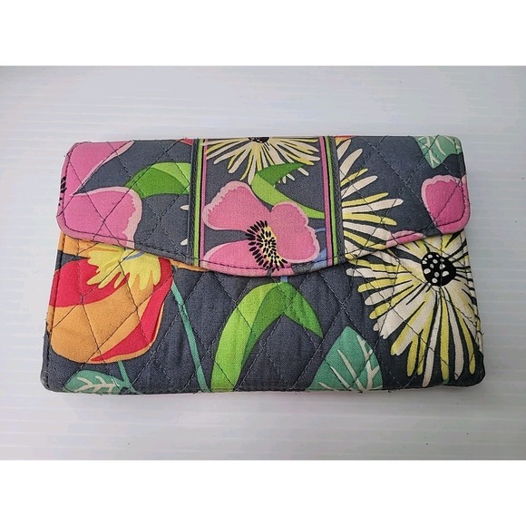 2 Vera Bradley Bags - Jazzy Blooms & Go Wild Crossbody Purse Wallets Colorful - Picture 2 of 8